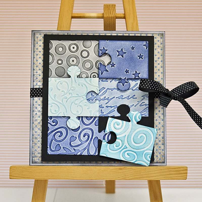 Embosované puzzle přání