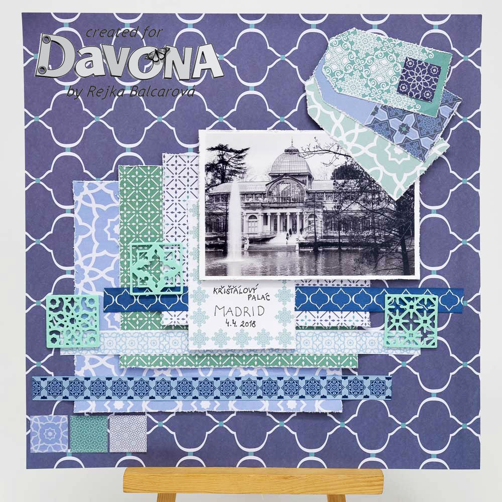 Scrapbookové stránky z papírů Moroccan Blue