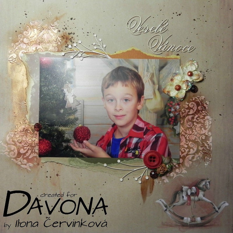 Vánoční vzpomínková scrapbooková stránka