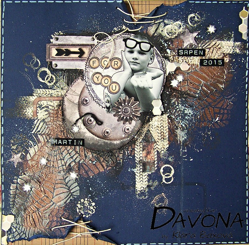 Páni kluci - klučičí scrapbooková stránka