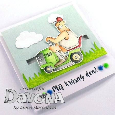 Přání se sekačkou na trávu