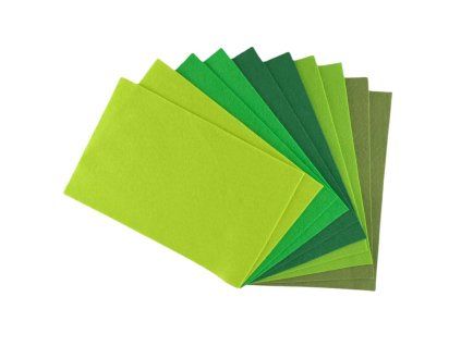 Vaessen Creative Filc 1 mm A4 10 ks zelené odstíny