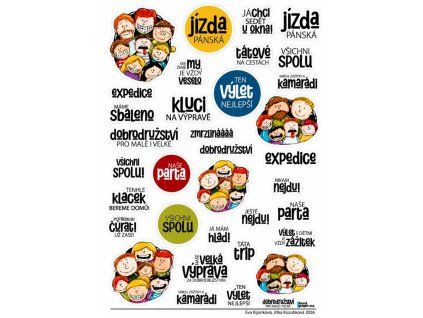 Hurá Papír Samolepky A5 - Pánská jízda