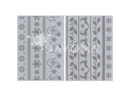 93697 creatissimo plastova sablona a4 vanocni bordury 2 ks