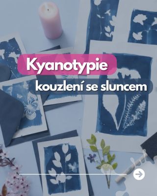 Kouzlení se sluncem, papírem a přírodou. 💙 Kyanotypie je krásná výtvarná technika, při které vznikají modrobílé otisky...