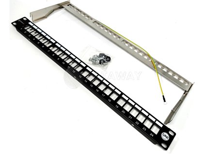 DATAWAY Patch panel 19´´ 24x keystone,modulárny,UNI
