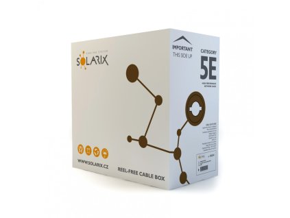 Inštalačný kábel CAT5e FTP PVC Solarix lankový 305m box