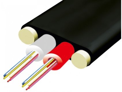 KDP Z159, optický kábel, FLAT DROP, 24-vlákno (2x12F), 9/125, G.657A1, 3.8x9.1mm