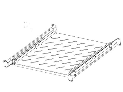 Legrand police výsuvná 1U 825mm nostnost 50kg, 4bod. uchycení fixní, pro roz. hl. 1000mm