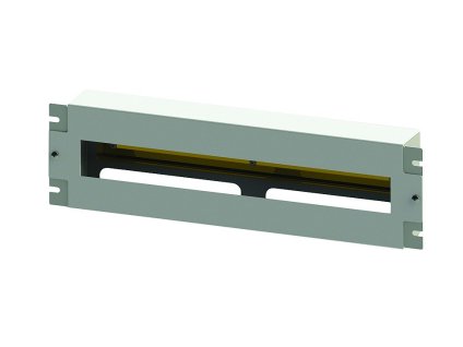SOLARIX RAIL-3U-DIN, Inštalačný panel 3U s DIN lištou do 19" rozvádzača, šedý