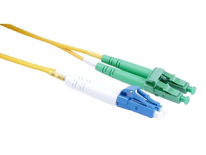 Optický patchcord LC/APC - LC/PC 1m duplex, SM, G657A2
