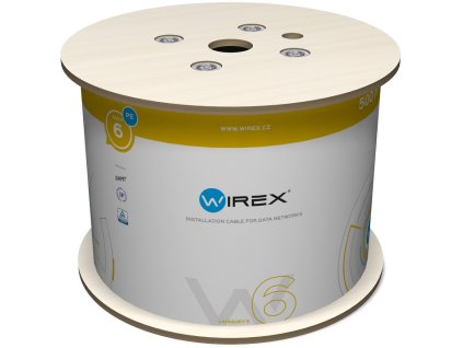 WIREX Instalační kabel CAT6 F/UTP PE 500m cívka černý