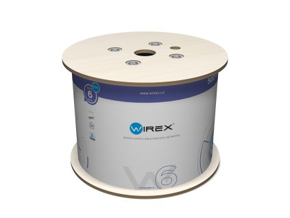 WIREX Instalační kabel CAT6 F/UTP PVC / ECA 500m cívka šedý