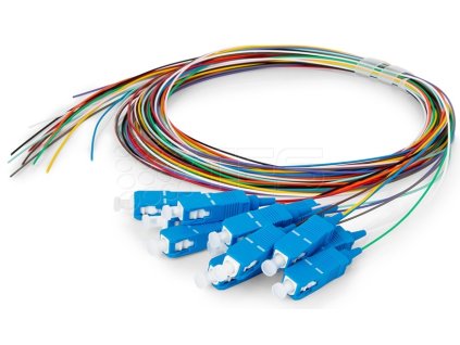 Optický pigtail set SC/PC, SM G657A2, 2m (12 colours 0,9/0,25mm) (Box)
