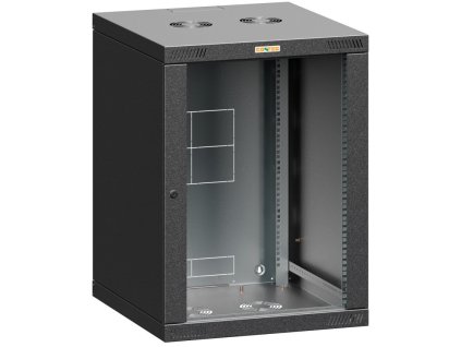 19" RQN nástěnný rozvaděč, výška 9U, šíře 570mm, hloubka 450mm