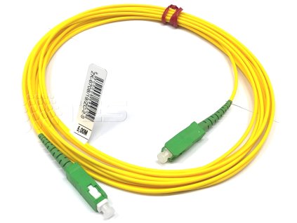FIBRAIN Optický patchcord SC/APC - SC/APC 10m, Gold, 2.8mm, simplex, SM, G657A1