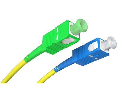 Optický patchcord SC/APC - SC/PC   5m 3mm, simplex, SM, G657A