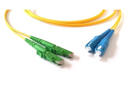 Optický patchcord E2000/APC - SC/PC   3m, 3mm, duplex, SM, G657A