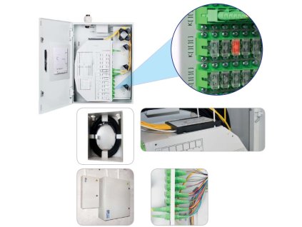 CELLCO MINI POINT 72HP, FTTH box, 72x SC, vybavená príslušenstvom