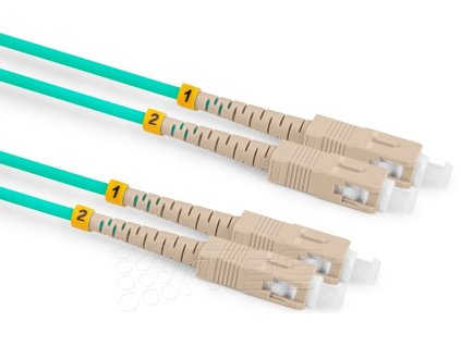 Optický patchcord SC - SC  10m 3mm, duplex, MM, 50/125, OM3