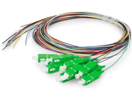Optický pigtail set SC/APC, SM G657A2, 2m (12 colours 0,9/0,25mm) (Box)