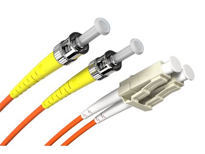 Optický patchcord ST/PC - LC/PC   10m 3mm, duplex, MM, 50/125, OM3