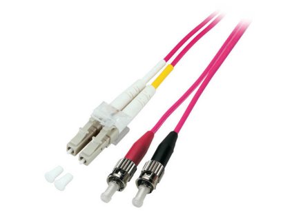 Optický patchcord LC/PC - ST/PC   2m 3mm, duplex, MM, 50/125, OM4