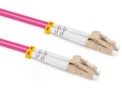 Optický patchcord LC/PC - LC/PC   25m 3mm, duplex, MM, 50/125, OM4