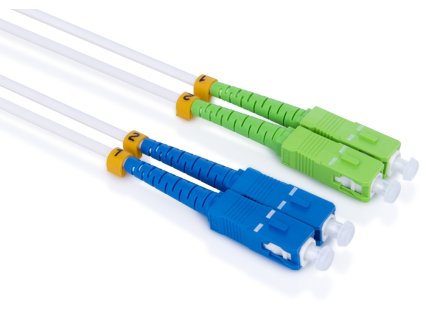 Optický patchcord SC/APC - SC/PC   20m 3mm, duplex, SM, G657A2