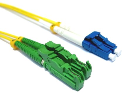Optický patchcord E2000/APC - LC/PC  2m, 3mm, duplex, SM, G657A