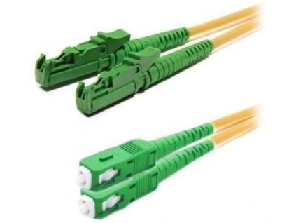 Optický patchcord E2000/APC - SC/APC  10m, 3mm, duplex, SM, G657A