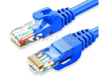 DATAWAY patch kábel CAT5E, UTP LSOH, 0,50m, modrý
