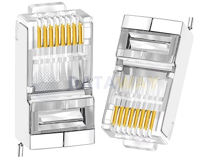 DATAWAY (100ks) Konektor RJ45 1.1mm, FTP, CAT5E, EASY, s uzemňovacou sponou
