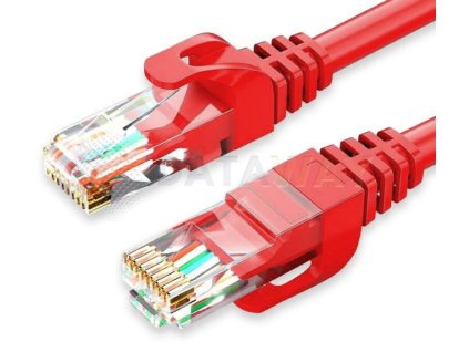 DATAWAY patch kábel CAT5E, UTP PVC, 0.25m, červený