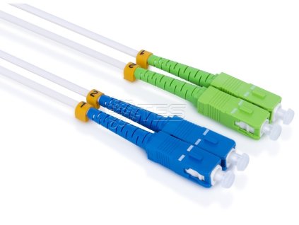 Optický patchcord SC/APC - SC/PC   25m 3mm, duplex, SM, G657A2