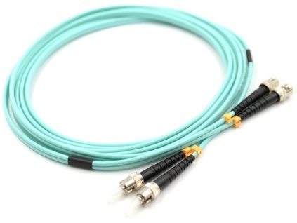 Optický patchcord ST/PC - ST/PC   2m 3mm, duplex, MM, 50/125 OM3