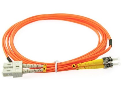 Optický patchcord FC/PC - SC/PC   1m 3mm, duplex, OM2