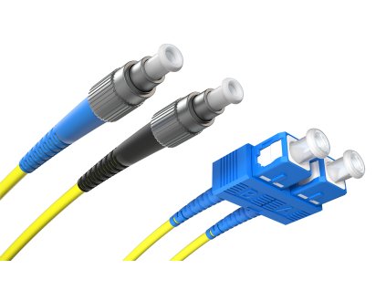 Optický patchcord ST/PC - SC/PC 2m, duplex, G.657A1