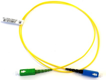 FIBRAIN Optický patchcord SC/APC - SC/PC   10m, Gold, 2.8mm, simplex, SM, G657A1