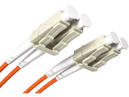 FIBRAIN Optický patchcord LC/PC - LC/PC   2m, Gold, 2.8mm, duplex, MM, OM2