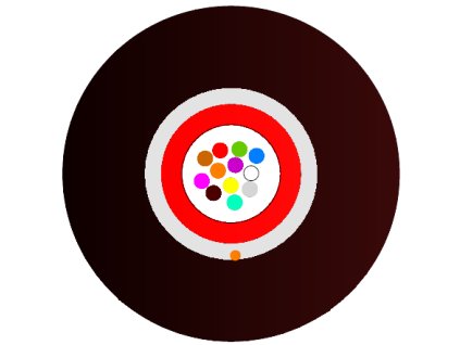 FIBRAIN EXO-G0, optický kábel, 12-vlákno, G.657A1, 5.9mm, PE, 2200N