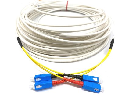 FIBRAIN VC-D40, Optický patchcord SC/PC - SC/PC   30m, Resibend Plus, 4mm, duplex, SM, G657B3/Plus