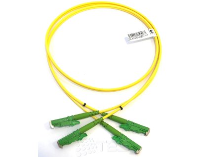 FIBRAIN Optický patchcord E2000/APC - E2000/APC   20m, Gold, 2.8mm, duplex, SM, G657A1