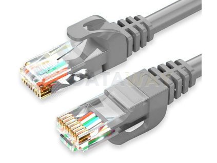 DATAWAY patch kábel CAT5E, UTP LSOH, 15m, šedý