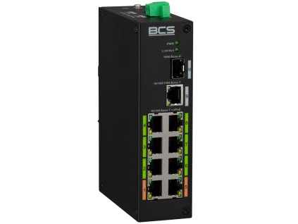 PoE switch 8x LAN (8x PoE), 1x GLAN, 1x SFP 802.3af/at/bt 120W DIN