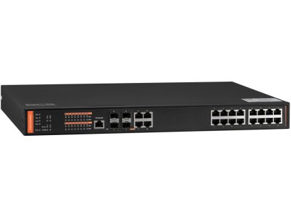 PoE switch 16x GLAN (16x PoE), 4xCombo (RJ45&SFP), 19"