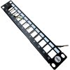DATAWAY Patch panel 1U, 10", 12x keystone, modulárny, UNI