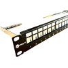 WIREX 19" Patch panel modulární pro  24x keystone 1U s vyvazovací lištou