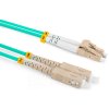 Optický patchcord SC/PC - LC/PC   1m 3mm, duplex, MM, 50/125, OM3