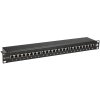 SOLARIX patch panel 24x RJ45, CAT5E, STP, s vyväzovacou lištou, čierny, 1U
